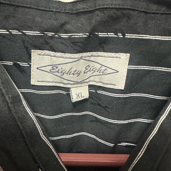Eighty Eight Dark Striped Button Down Shirt - Picture 3 of 4
